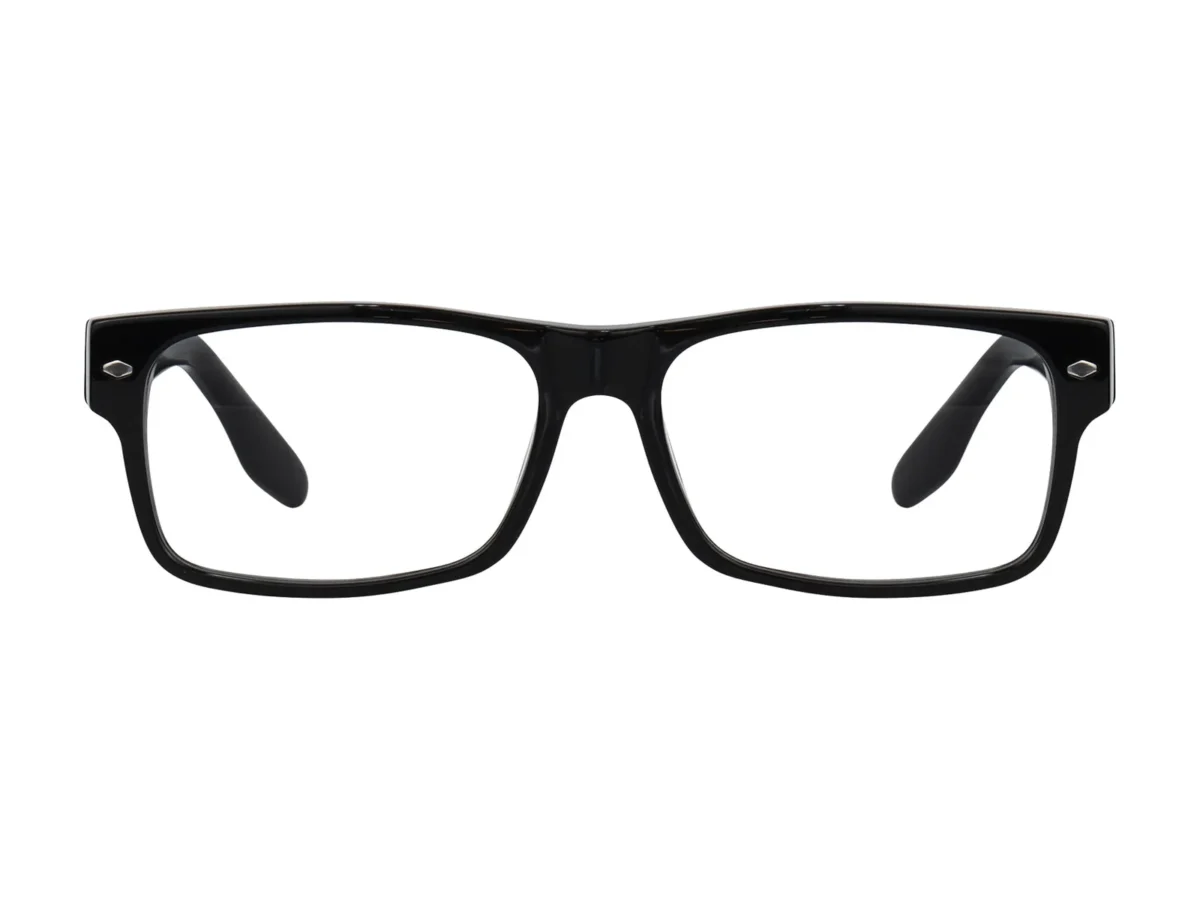 HiDX H107 Optical Crossover safety frame in Shiny Black (C.1), front view